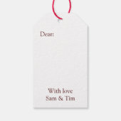 赤と緑のミストレカスタムートのクリスマスギフトタグ ギフトタグ (裏面)