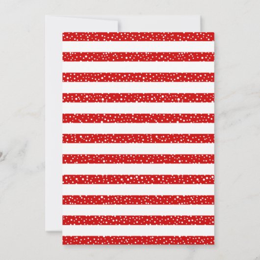 赤と緑のメリークリスマスのタイポグラフィ写真 シーズンカード (裏面)