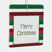 赤と緑のメリークリスマスオーナメント セラミックオーナメント (右)