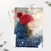 赤と緑のメリークリスマスワンフォト シーズンカード