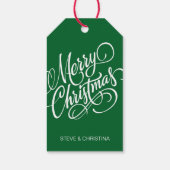 赤と緑のメリークリスマス ギフトタグ (裏面)
