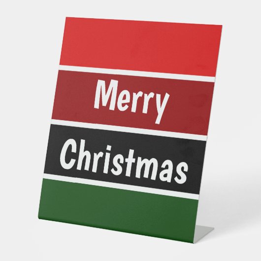 赤と緑のメリークリスマス 台座サイン (正面)