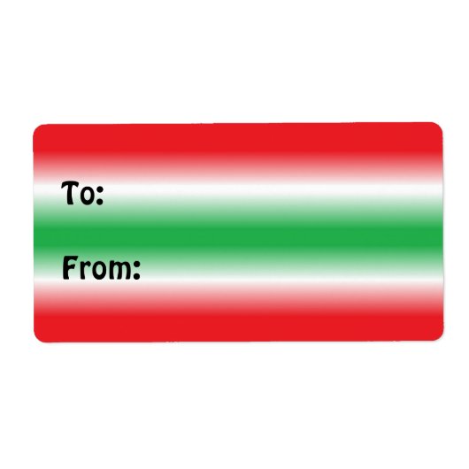 赤と緑のラベル ラベル (正面)