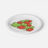 赤と緑のリンゴの紙皿 ペーパープレート (アングル)