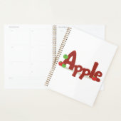 赤と緑のリンゴを使ったApple Word Art プランナー手帳 (ディスプレー)