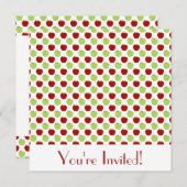 赤と緑のリンゴ招待状 招待状 (正面/裏面)