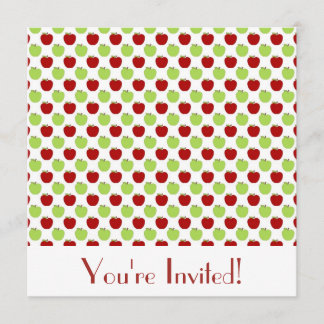 赤と緑のリンゴ招待状 招待状