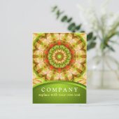 赤と緑のリンゴ曼荼羅 ポストカード (スタンド正面)