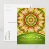 赤と緑のリンゴ曼荼羅 ポストカード (正面/裏面)