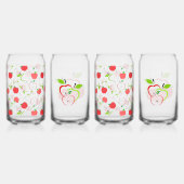 赤と緑のリンゴ ガラス缶 (裏面)