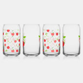 赤と緑のリンゴ ガラス缶 (左)