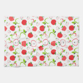 赤と緑のリンゴ キッチンタオル (横)