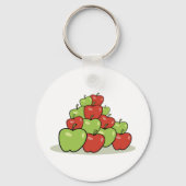 赤と緑のリンゴ キーホルダー (裏面)