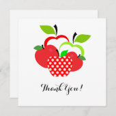 赤と緑のリンゴ サンキューカード (正面/裏面)