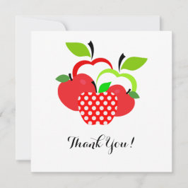赤と緑のリンゴ サンキューカード
