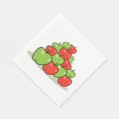 赤と緑のリンゴ スタンダードランチョンナプキン (角)