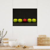 赤と緑のリンゴ ポスター (キッチン)