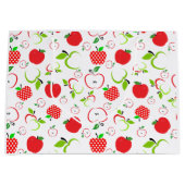 赤と緑のリンゴ ラージペーパーバッグ (正面)