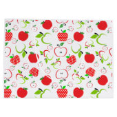 赤と緑のリンゴ ラージペーパーバッグ (裏面)