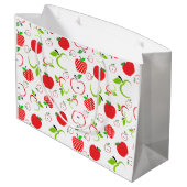 赤と緑のリンゴ ラージペーパーバッグ (裏面アングル)