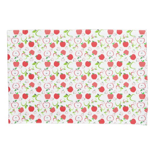 赤と緑のリンゴ 枕カバー (正面)