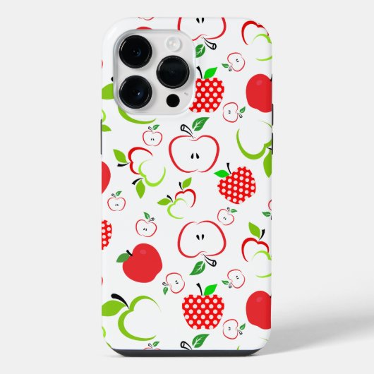 赤と緑のリンゴ iPhoneケース (裏面)