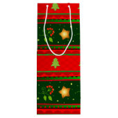 赤と緑のワイン抱き枕 ワインギフトバッグ (裏面)