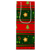 赤と緑のワイン抱き枕 ワインギフトバッグ (正面)