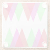 赤と緑の三角形 ガラスコースター (裏面)