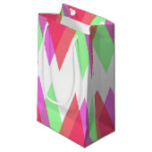 赤と緑の三角形 スモールペーパーバッグ (正面アングル)
