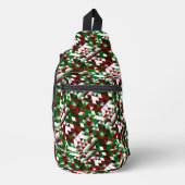 赤と緑の三角形 スリングバッグ (正面)