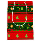 赤と緑の中間抱き枕 ミディアムペーパーバッグ (正面)