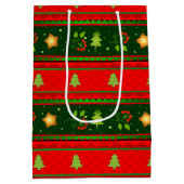 赤と緑の中間抱き枕 ミディアムペーパーバッグ (裏面)