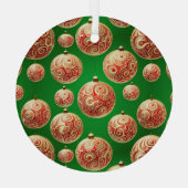 赤と緑の休日 ガラスオーナメント (裏面)