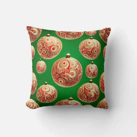 赤と緑の休日 クッション (正面)
