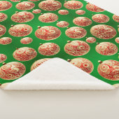 赤と緑の休日 シェルパブランケット (3/4)