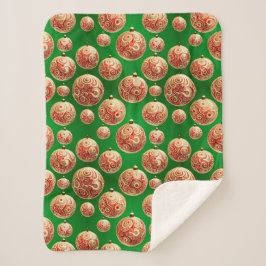 赤と緑の休日 シェルパブランケット