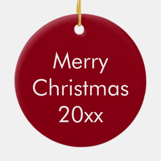 赤と緑の先生リンゴの白パーソナライズされた セラミックオーナメント (裏面)