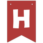 赤と緑の冬のクリスマスハッピー一次誕生日 バンティングフラッグ (第2の旗)