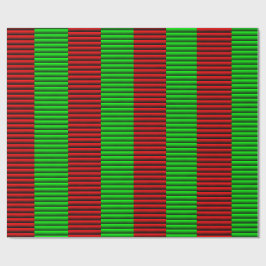 赤と緑の包ストライプの装紙 ラッピングペーパー