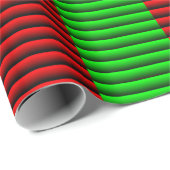 赤と緑の包ストライプの装紙 ラッピングペーパー (ロールコーナー)