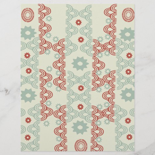 赤と緑の半円パターン： (正面)