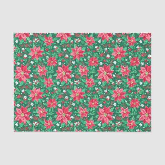 赤と緑の名門私立校風のクリスマスポイント 薄葉紙 (正面)