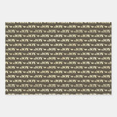 赤と緑の喜びと水玉模様クリスマス ラッピングペーパーシート (正面2)