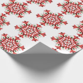 赤と緑の国クリスマスキルトギフト ラッピングペーパー (角)