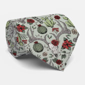 赤と緑の国クリスマスディアヘッド〔雄ジカの〕枝角 ネクタイ (ロール)