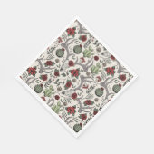 赤と緑の国女性のカーボーイクリスマス〔雄ジカの〕枝角 スタンダードランチョンナプキン (角)