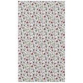 赤と緑の国女性のカーボーイクリスマス〔雄ジカの〕枝角 テーブルクロス (正面)