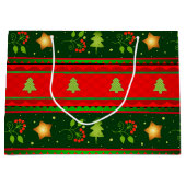 赤と緑の大抱き枕 ラージペーパーバッグ (正面)