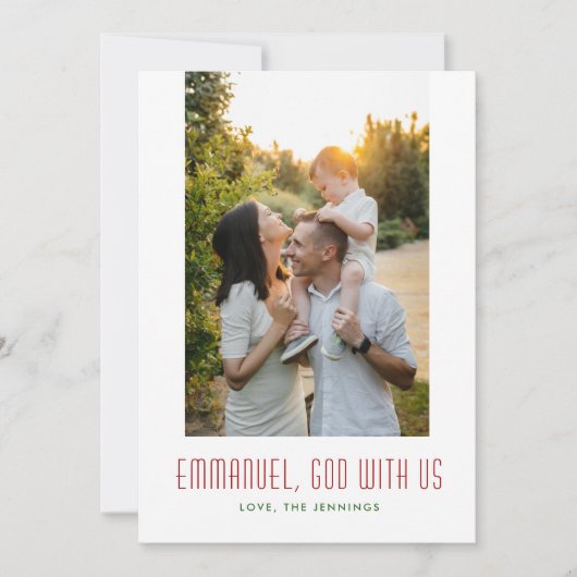 赤と緑の宗教的な写真を持つ神 シーズンカード (正面)